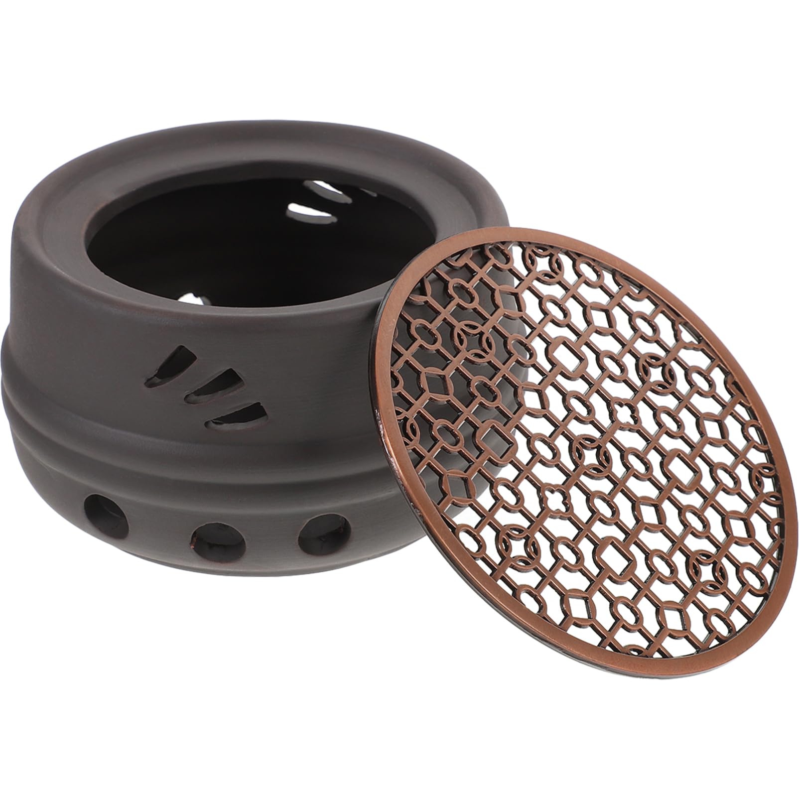 Calentador de tetera PRETYZOOM de acero inoxidable con función de decoración y base hueca