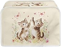 Vista 203 de Marbling Butterfly Print 2 Slice Toaster Dust Cover, Kitchen Small Appliance, Anti Dust and Fingerprint Bread Machine Cover