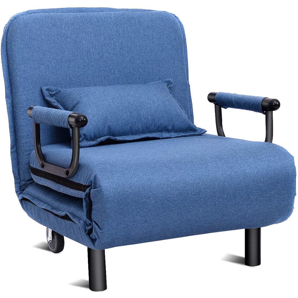 Giantex 26.5" Convertible Sofa Bed Folding Arm Chair