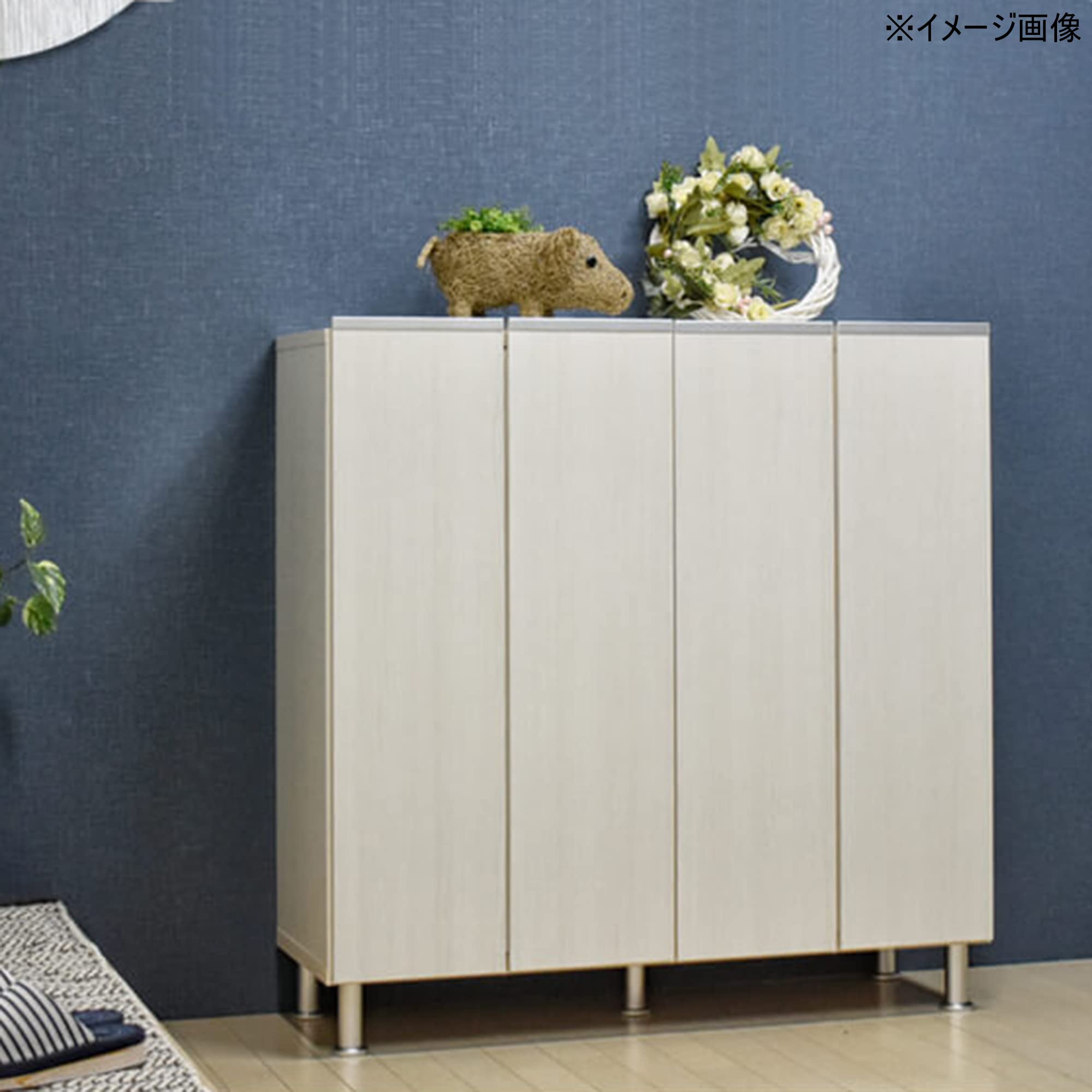 Amazon｜土井インテリヤ シューズボックス 下駄箱 収納 ホワイト 奥行