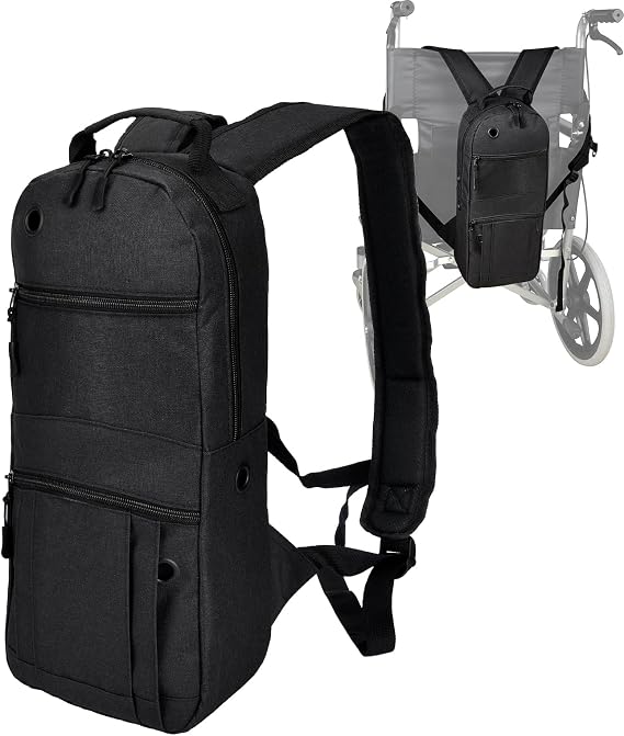 Oxygen Tank Backpack O2 Cylinder Carrying Holder Bag Fit Size M4/A, M6/B, M9/C, M2, ML6 -black (not for the D Oxygen Tank)