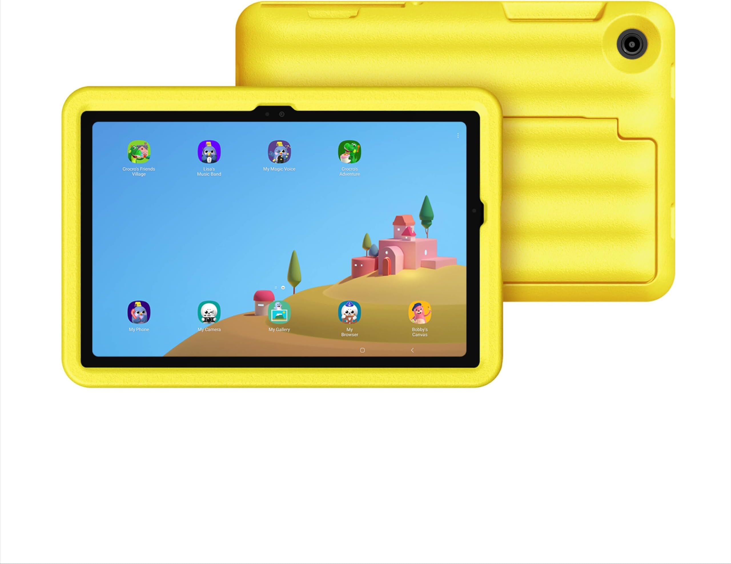 Samsung Galaxy Tab A9+ Plus Kids Edition 11” 64GB WiFi Android Tablet, Long Battery Life, Expandable Storage, Thin, Light Design, Durable Puffy Cover, US Version, 2024, Yellow