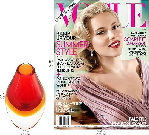 Miniatura 5 de NOVICA Jarrón decorativo de cristal hecho a mano, diseño de Murano, inspirado en Murano, transparente (5.5 pulgadas de alto x 3.5 pulgadas de ancho