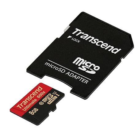 Transcend 8GB Class 10 UHS I MicroSD Memory Card (TS8GUSDHC10U1)