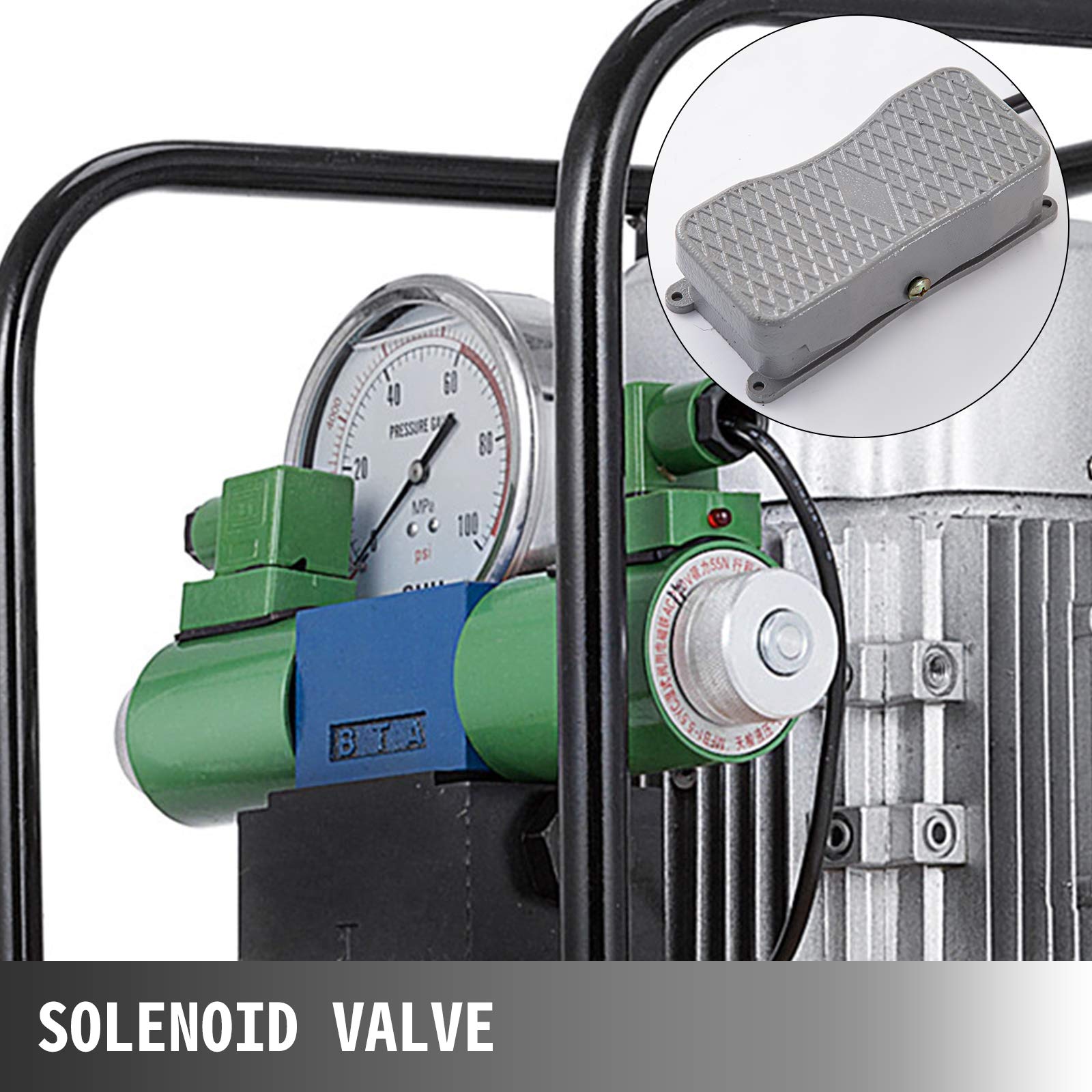 VEVOR Elektrisch Angetriebene Hydraulikpumpe Doppeltwirkend Magnetventil DB075 750W