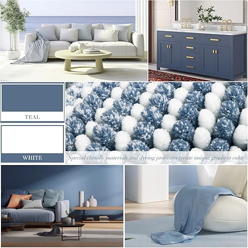 Miniatura 57 de BSICPRO Juego de alfombras y tapetes de baño, 2 piezas de felpilla gruesa y absorbente, antideslizantes, suaves y peludas para baño, lavables a