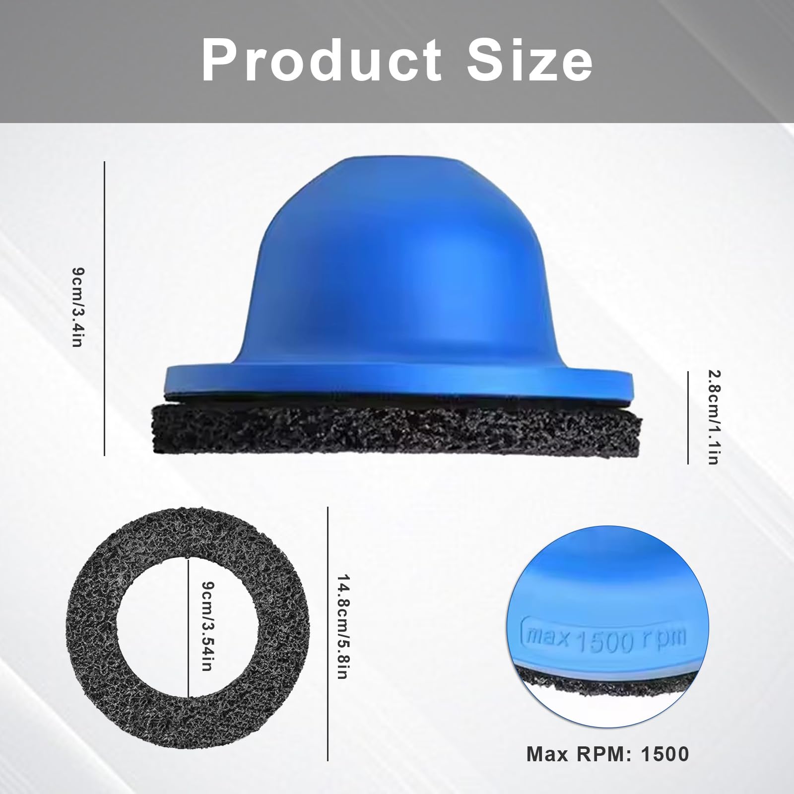 Smerigliatrice per Mozzo Ruota Auto,Ø Interno 90 mm Ø Esterno 150 mm,Disco per la Pulizia della Smerigliatrice del Mozzo della Ruota,per Rimuovere ruggine e Sporco sui mozzi delle Ruote