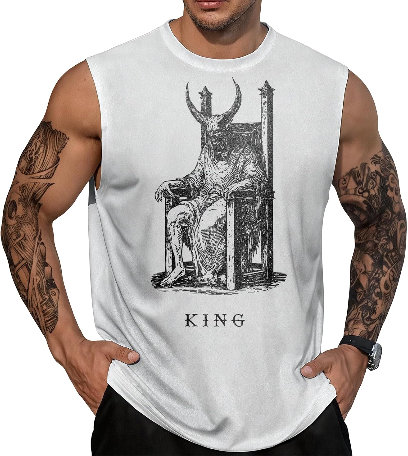 Workout Tank Tops for Men Loose Fit Breathable Skin-Friendly Summer Shirt Lightweight T Shirt Casual Beachwear