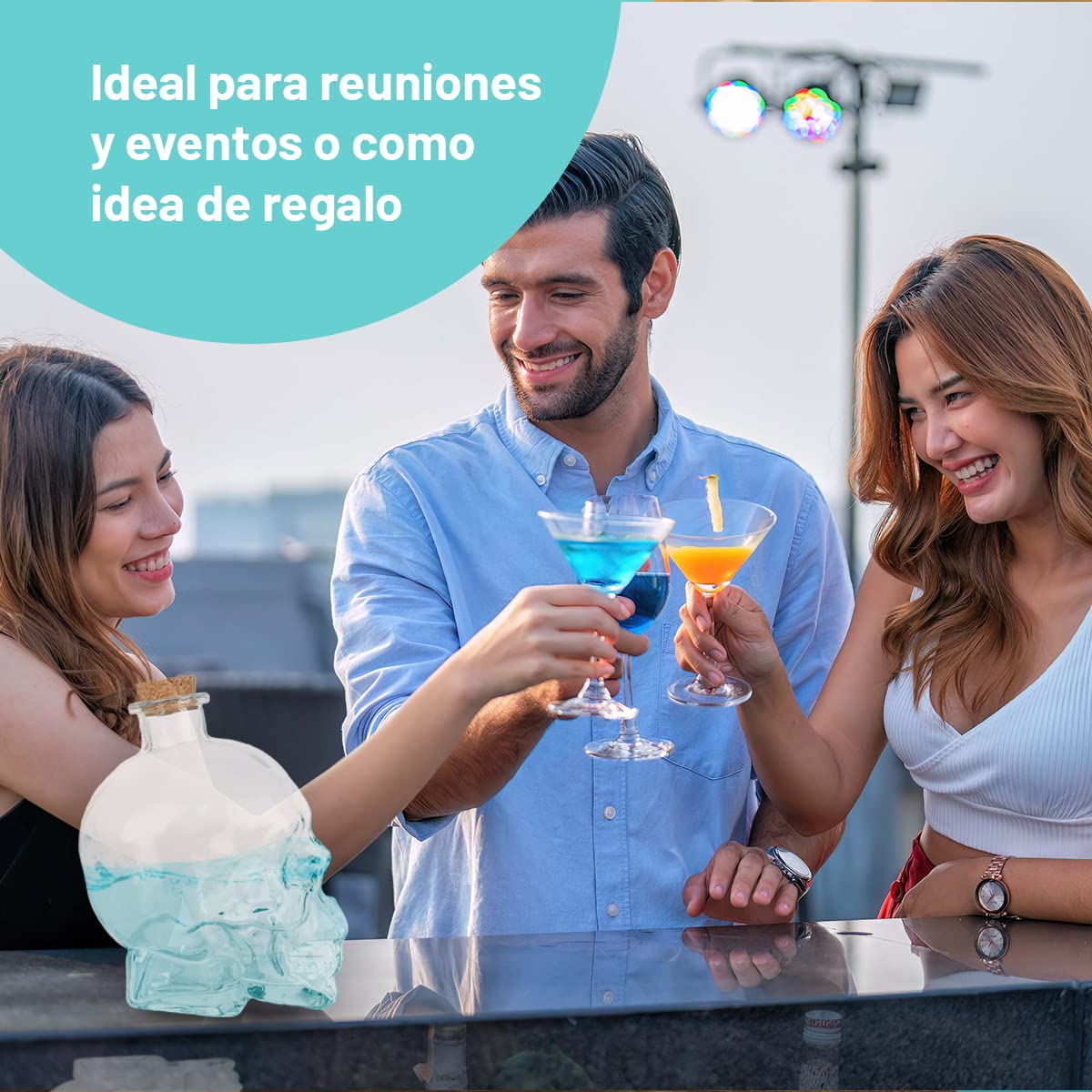 Licorera - Une carafe crane 850 ml + 2 verres crane