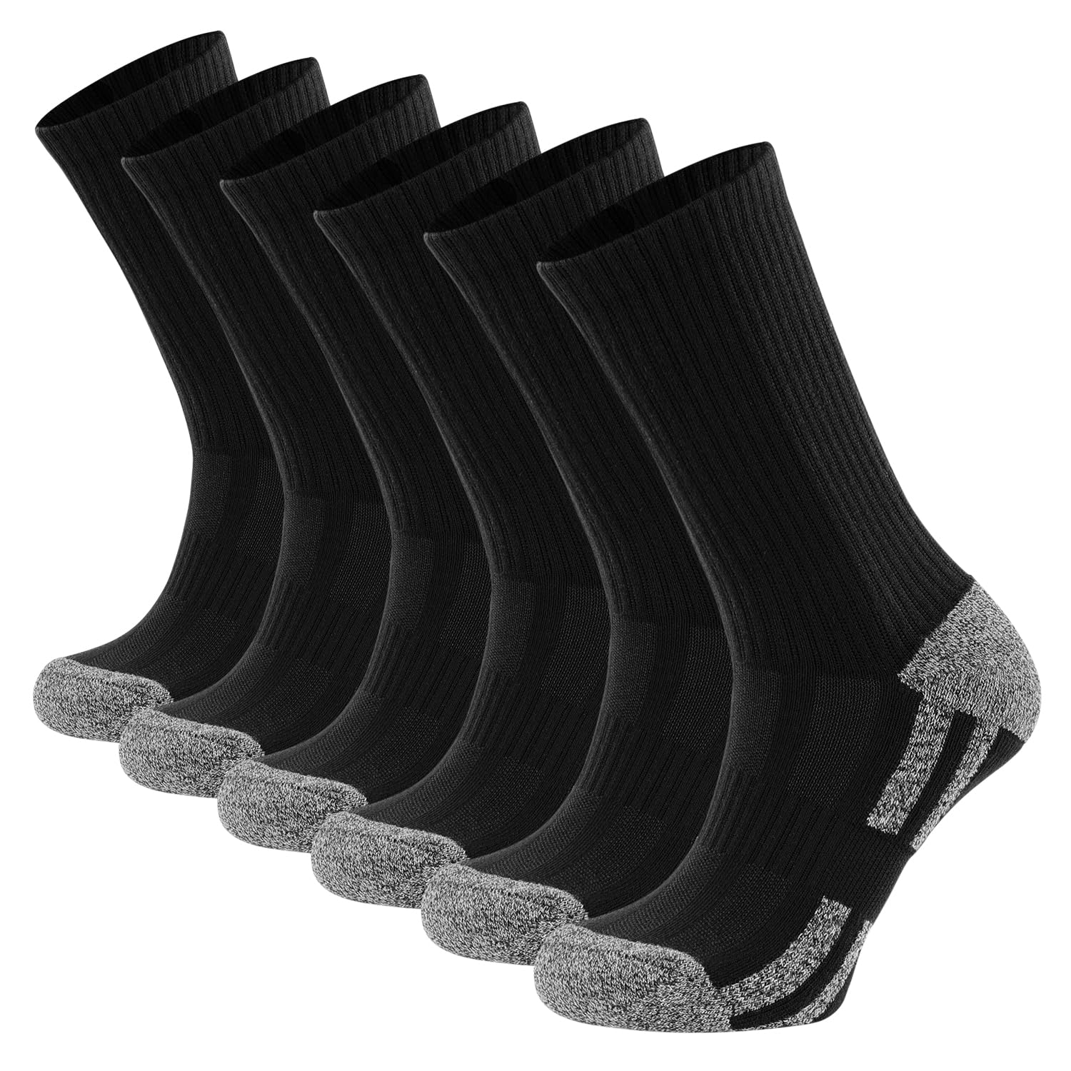 YORJOSOX Herren Sportsocken Gepolsterte Wandersocken - Baumwolle Atmungsaktive Laufsocke & Arbeitssocken für Herren Socken 43-46 39-42