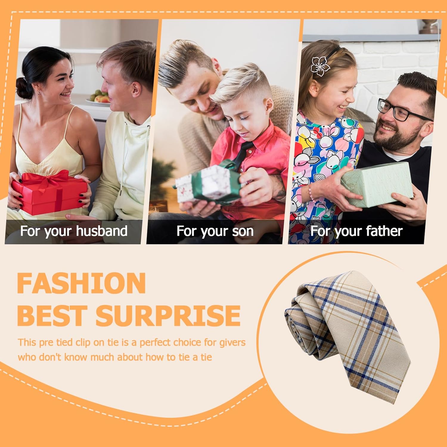 Striped Plaid Ties for Men, 2.36" Adjustable Mens Necktie for School Party Wedding School Formal Banquet Business - Image 6