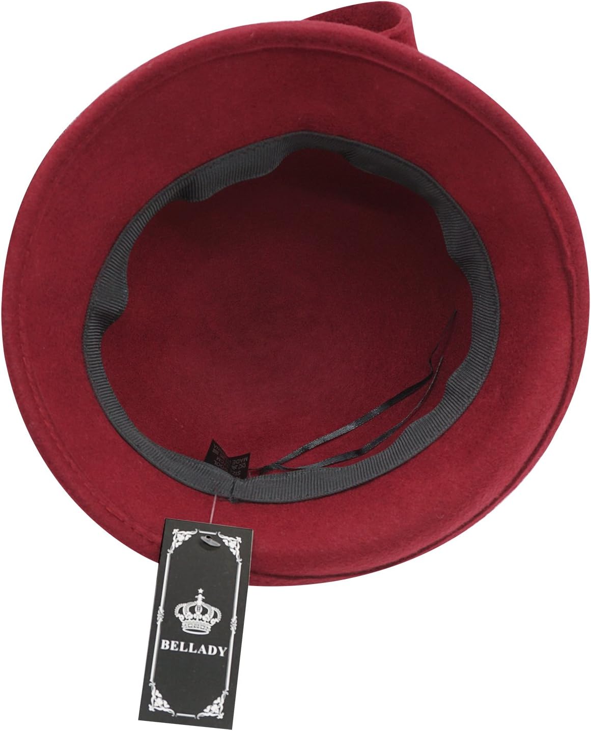 Bellady Women Solid Color Winter Hat 100% Wool Cloche Bucket with Bow Accent - Image 6