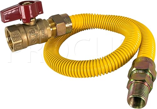 Miniatura 10 de PROCURU Kit de conector flexible de gas de acero inoxidable resistente a la intemperie de 12 pulgada de diámetro exterior x 18 pulgadas de largo con