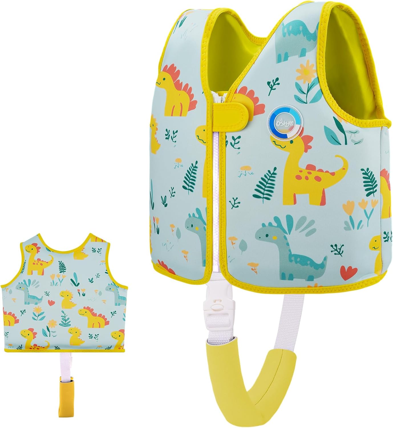 Kids Swim Vest with Crotch Strap - Neoprene Swim Trainer Vest for Toddlers 1-9 Years, Boys & Girls Swim Trainer with Adjustable Straps