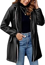 Geschallino Women's Long Lightweight Warm Winter Clothes Hooded Sherpa Lined Jacket