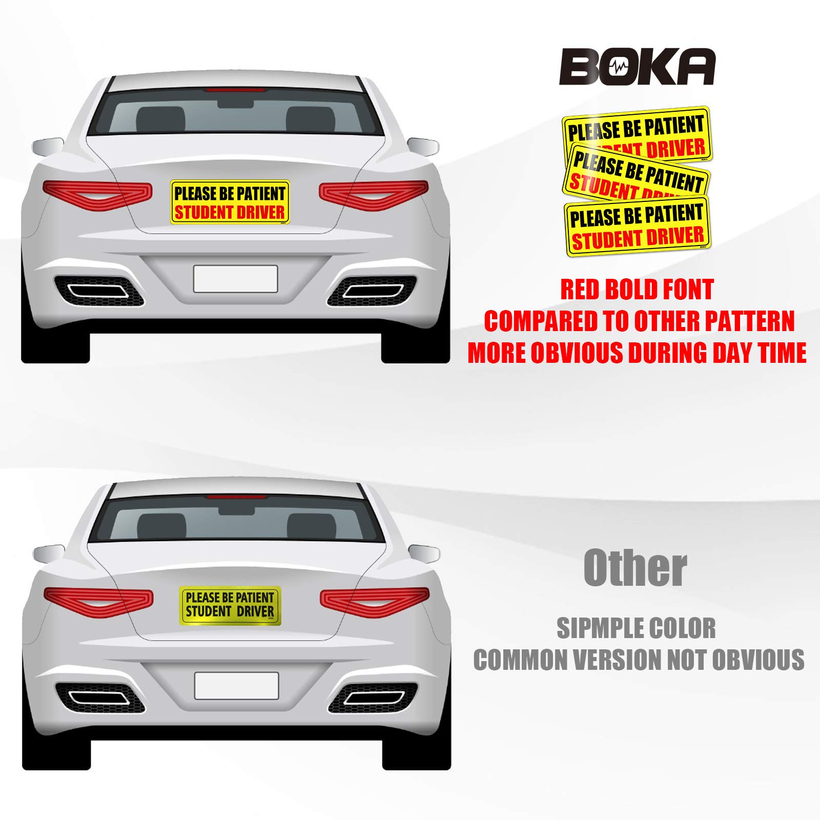 Snapklik.com : Student Driver Magnet For Car, Upgraded Please Be Patient New Driver Safety Signs ...