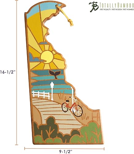 Vista 42 de Totally Bamboo Tabla de cortar con forma del estado de Nebraska y bandeja para servir charcutería con ilustraciones de Summer Stokes, incluye