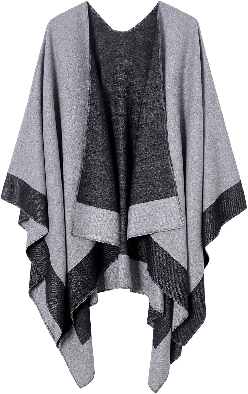 Women's Shawl Wrap Poncho Cape Cardigan Open Front Coat Shawl Wrap Scarf for Spring Fall Winter - Image 3
