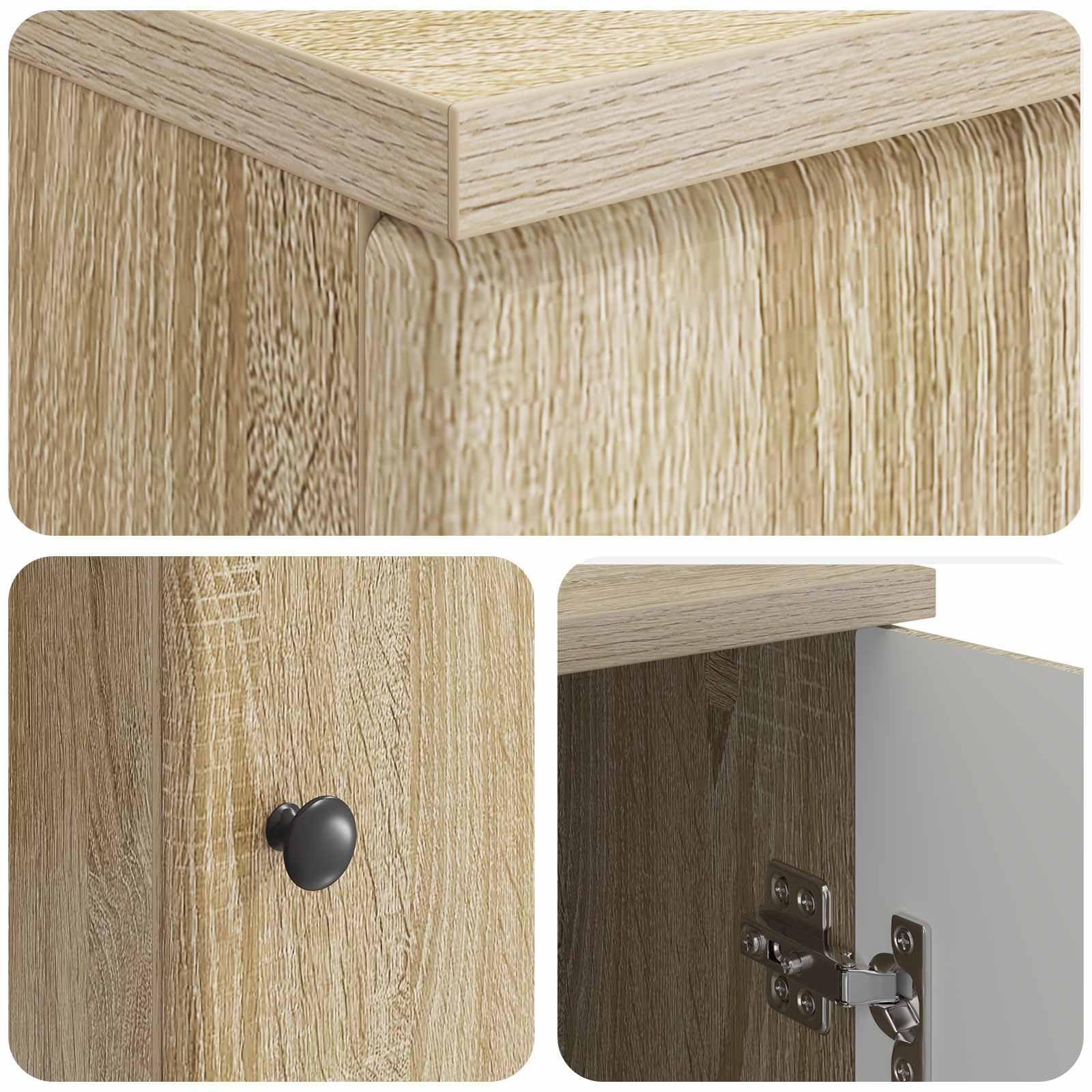 Scrivania Rovere Sonoma in legno ingegnerizzato 142,5 x 50 x 75 cm con cassetto e ripiani, postazione lavoro versatile per ufficio, studio, smartworking e gaming a casa