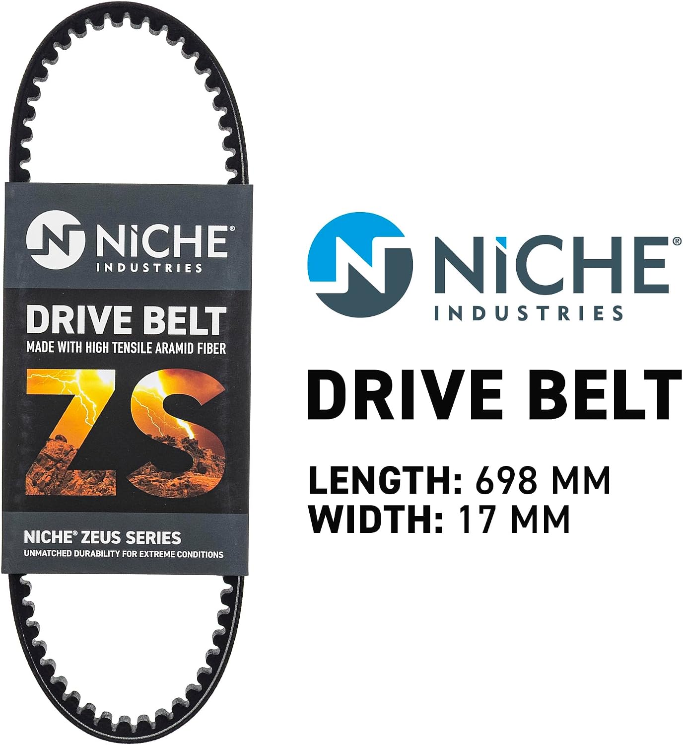NICHE ZEUS Drive Belt for Kawasaki Mule PROFX PROFXR PROFXT 1000 EPS KAF820 59011-0056