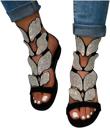 Amazon.com: Sandalias de playa para mujer, con correa al tobillo y tacón de  vestir, lindas y adorables zapatos de tacón ancho : Ropa, Zapatos y Joyería