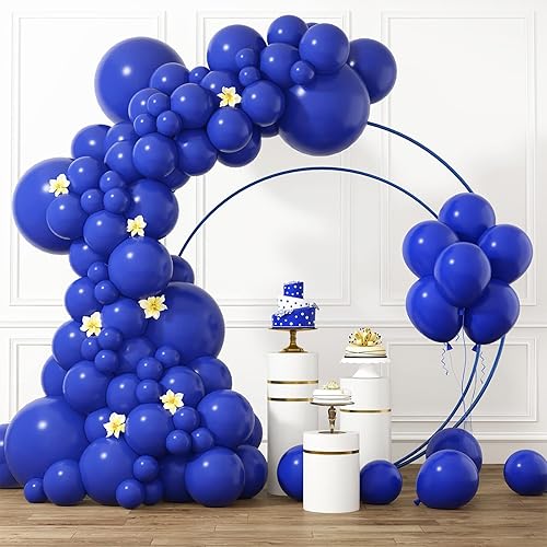 RUBFAC Globos azul rey de diferentes tamaños, 105 unidades de 5101218 pulgadas para arco de guirnalda, globos de látex de fiesta premium para