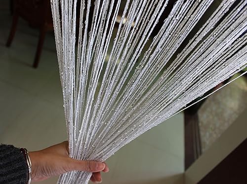 Miniatura 2 de Cortina Eyotool para puerta plana de cuerda 39 x 78 pulgadas, panel, ventana, de cinta hilo separador lindo franja, borla