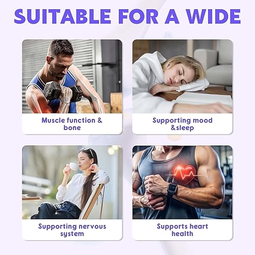 Miniatura 4 de Suplemento de complejo de magnesio 12 en 1 - 12 elementales 1000 mg - Glicinato de magnesio, citrato, malato, taurato - Alta absorción, para apoyo