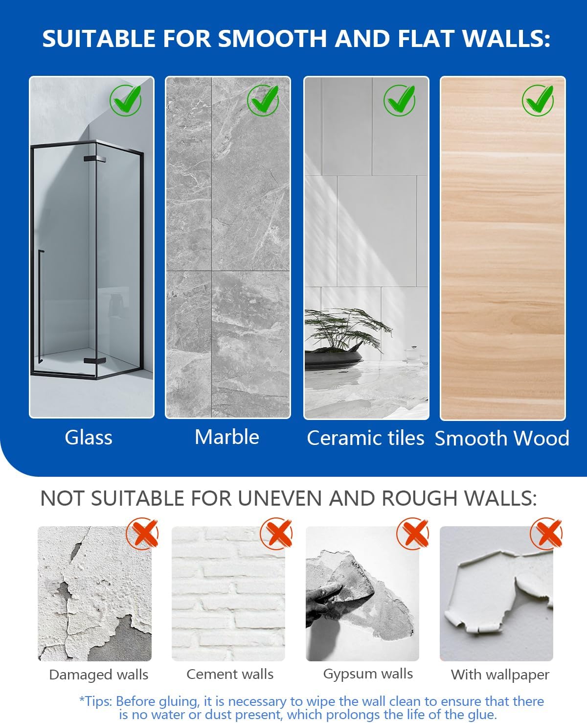 AceMining Shower Caddy, 3 Pack Black Shower Storage Organiser with Hooks, Adhesives Bathroom Caddy No Drill, Bathroom Wall Storage