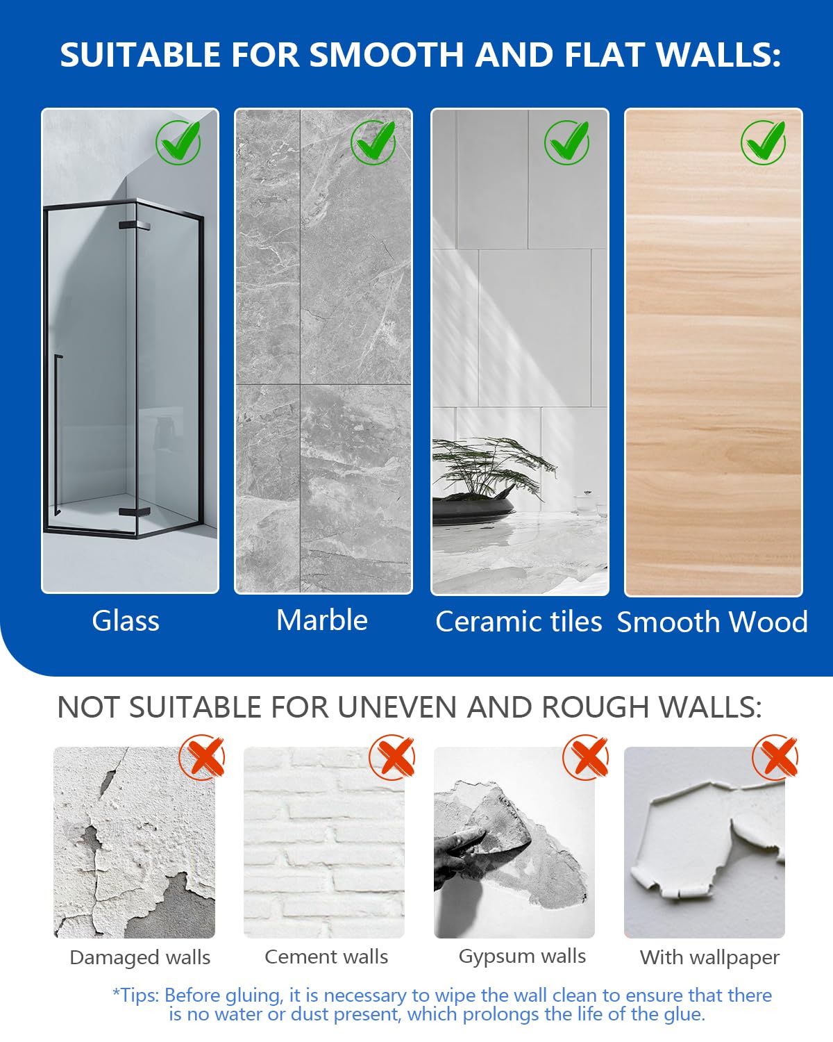 AceMining Estanteria Baño, 4 Pack Negro Organizador Pared, Estanteria Baño Ssin taladro Adhesivo, Estante Ducha Almacenaje con Gancho, Organizador Repisas