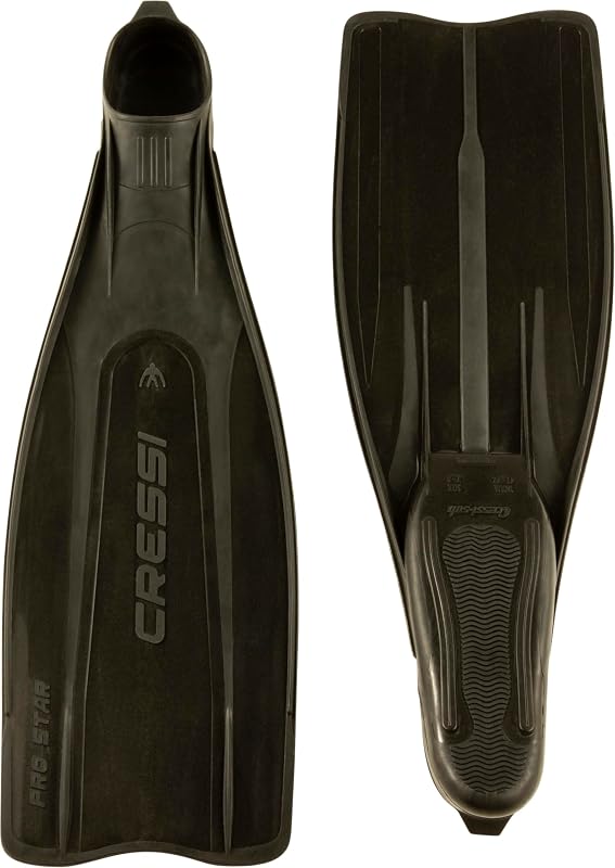 Adult Reactive Full Foot Pocket Scuba Diving Fins - Pro Star: Made in Italy