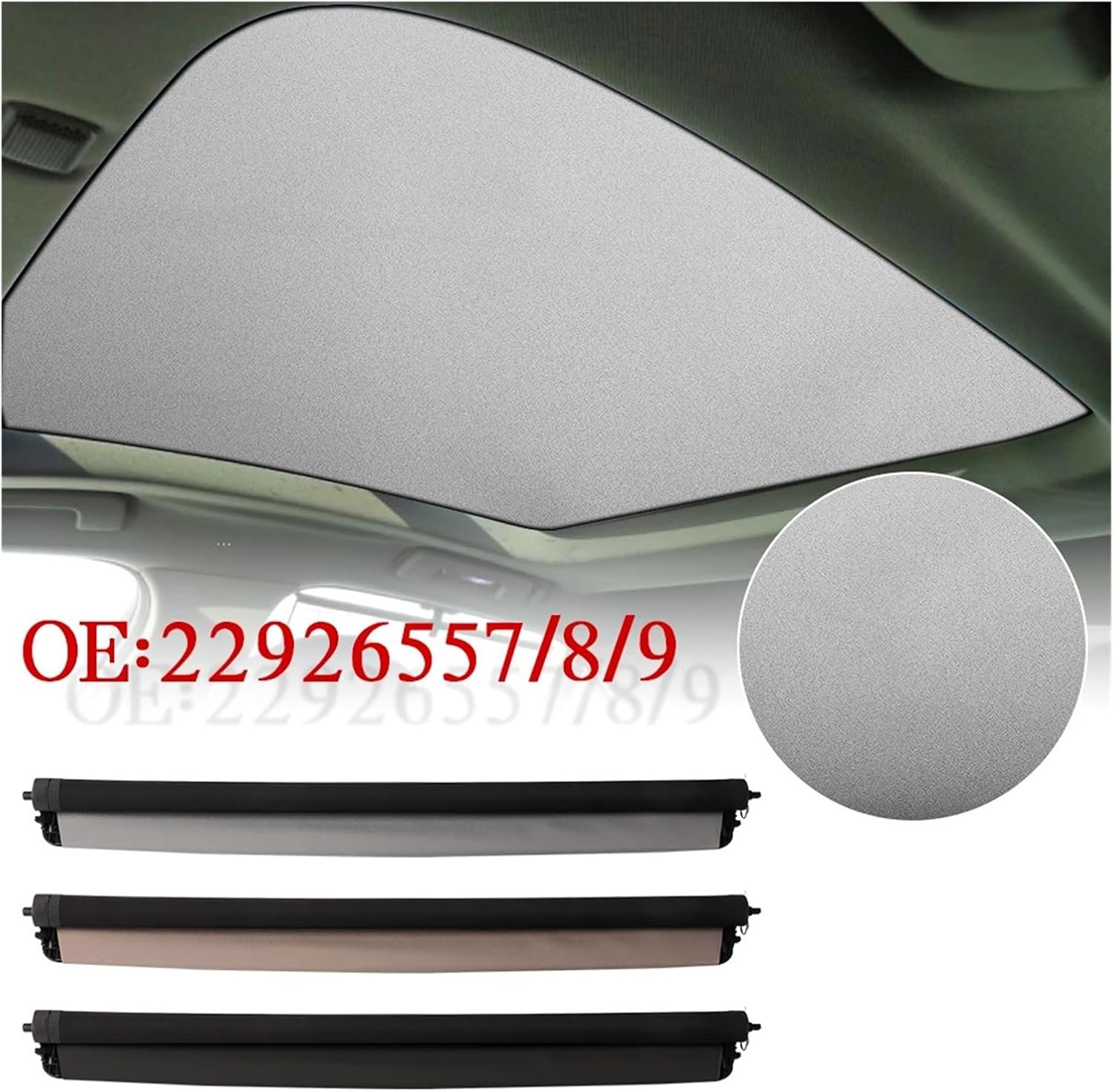 Car Panorama Sunroof Sunshade Curtain Cover Compatible for Cadillac CTS Sedan 2014-2019 V-Series 2016-2018 2019 22926557 22926558 22926559(Black)