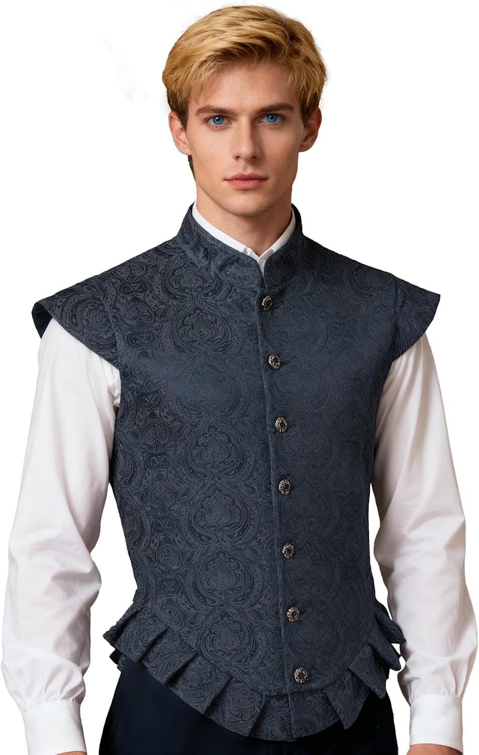 Renaissance Tudor Vest Medieval Victorian Elizabethan Period Noble Costume Jerkin Waistcoat for Men