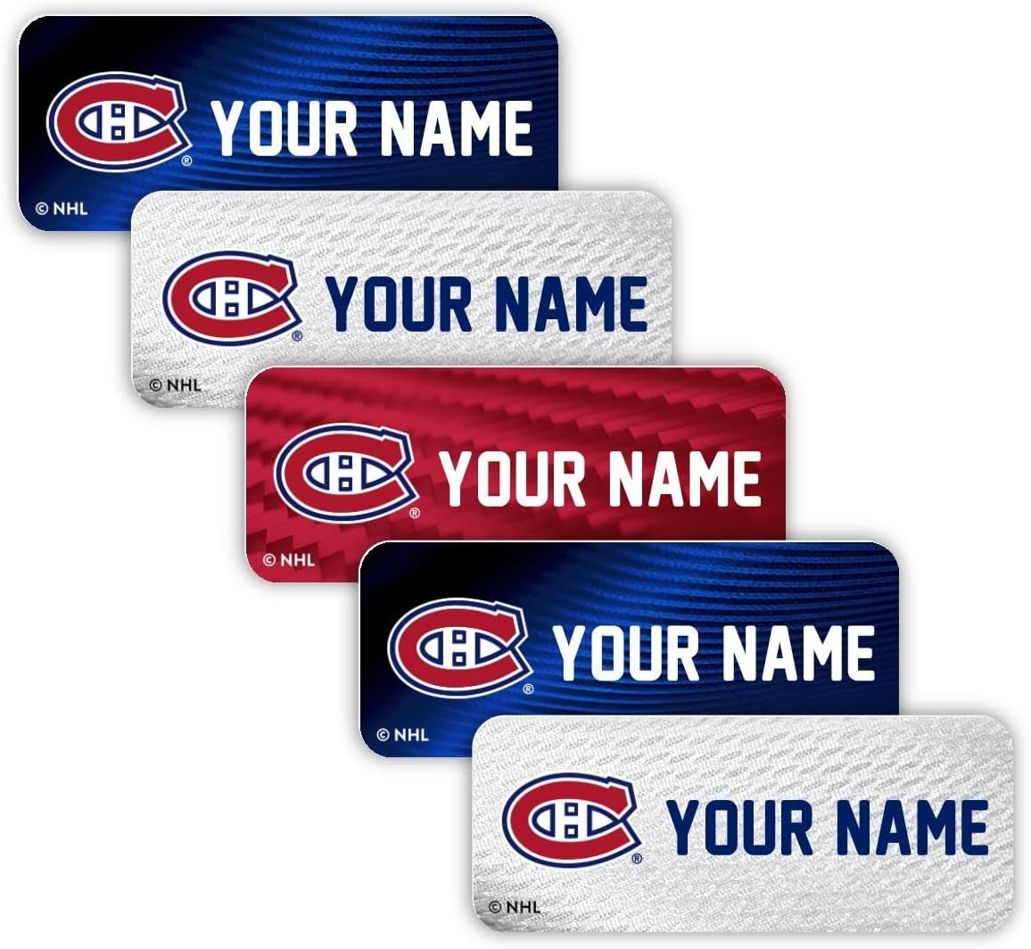 Oliver's Labels Officially Licensed ©NHL Theme Original Labels - 40 Personalized Name Stickers, Waterproof & Dishwasher Safe for Kids' Belongings, Daycare, Camp & School Supplies - Dallas Stars™ Theme