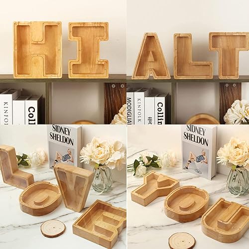 Miniatura 3 de Alcancía de madera grabada, alcancía con nombre del niño, caja de dinero de madera de 9 x 9 pulgadas, regalo para niños, regalo de cumpleaños de