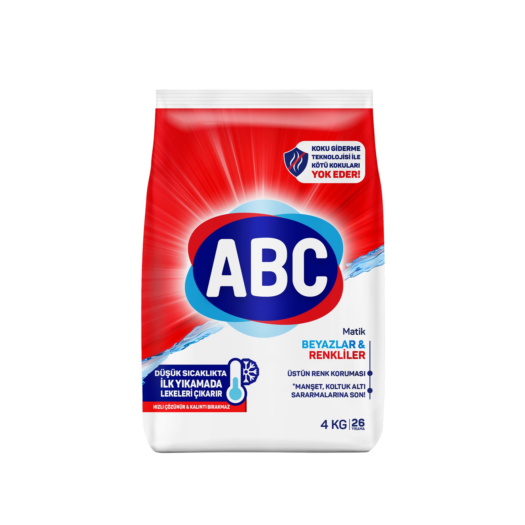 ABC DETERJAN Matik Beyazlar & Renkliler Çamaşır Deterjanı 4 Kg