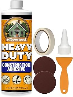 Heavy Duty Construction Adhesive 7.4 fl.oz, Easy-to-Apply Versatile Construction Glue for Tile, Wood, Cement, Concrete, Wall, Stone, Glass, Metal