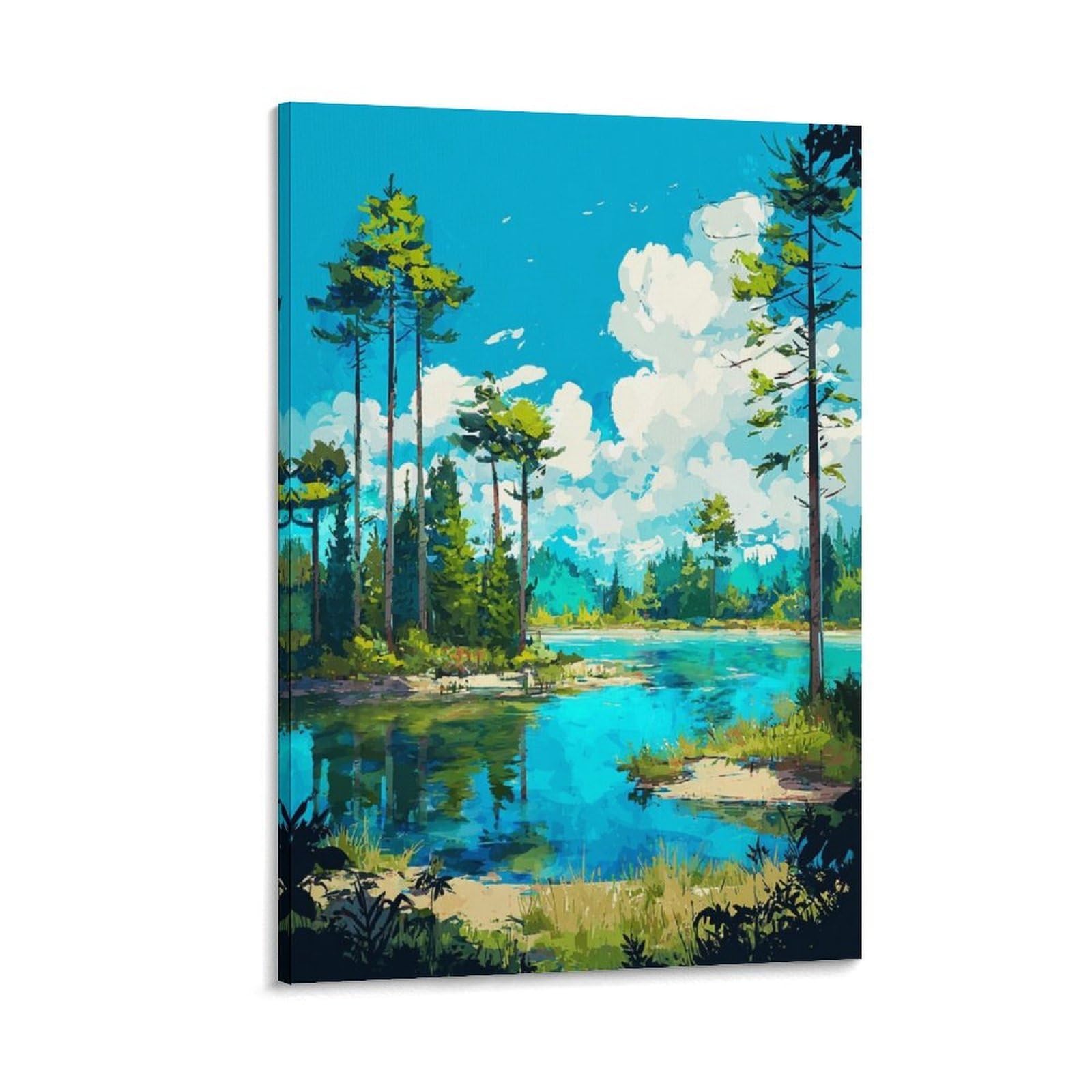 ZBBGGOZ Blue Springs State Park Poster 24x36inch(60x90cm) Vintage Watercolor Canvas Art
