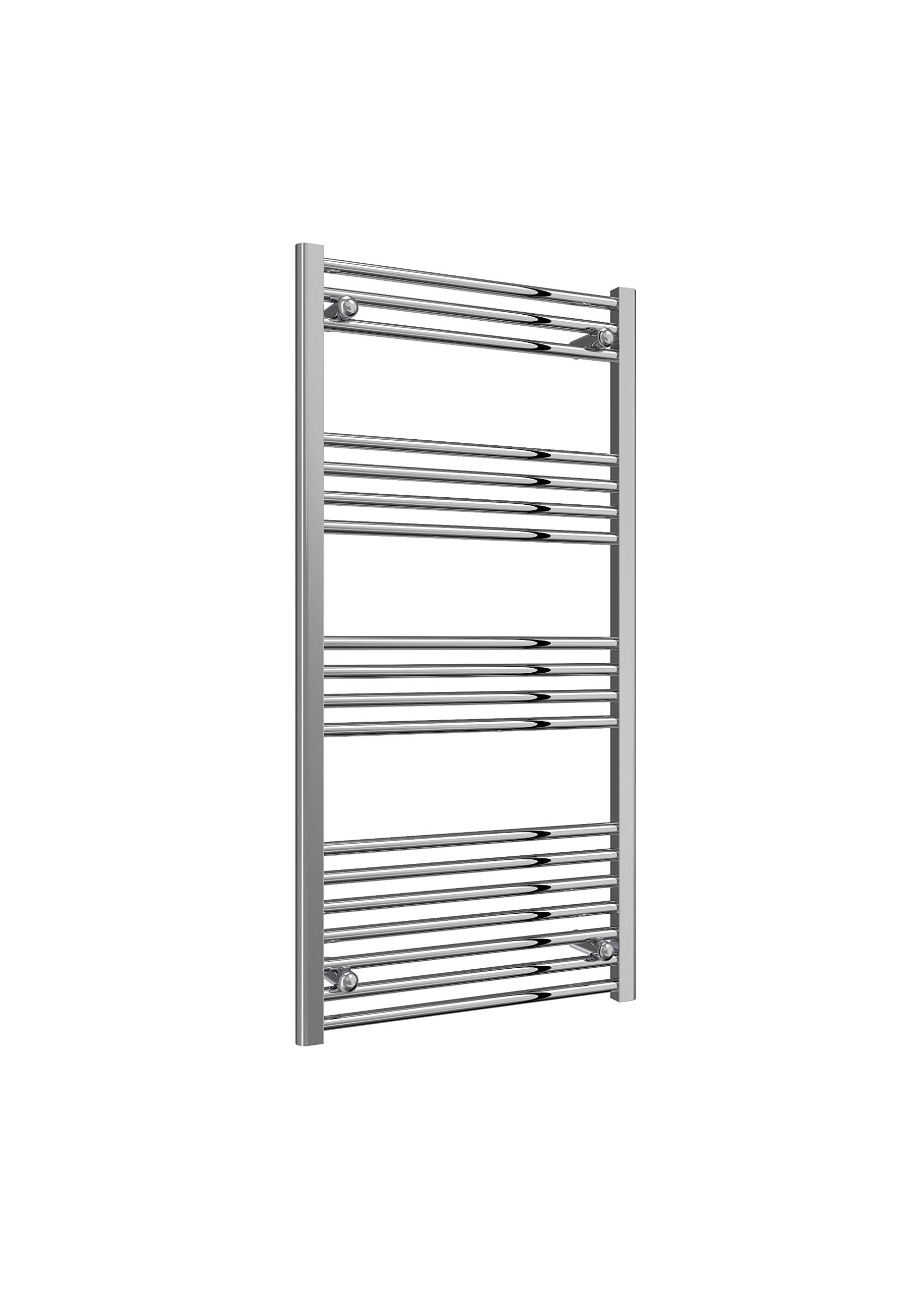 Reina Straight Heated Towel Warmer, Modern Electric Towel Radiator Wall Mounted, Flat Heating Ladder, Bathroom Accessories, Towel Rail with Fixtures, 1200mm x 600mm