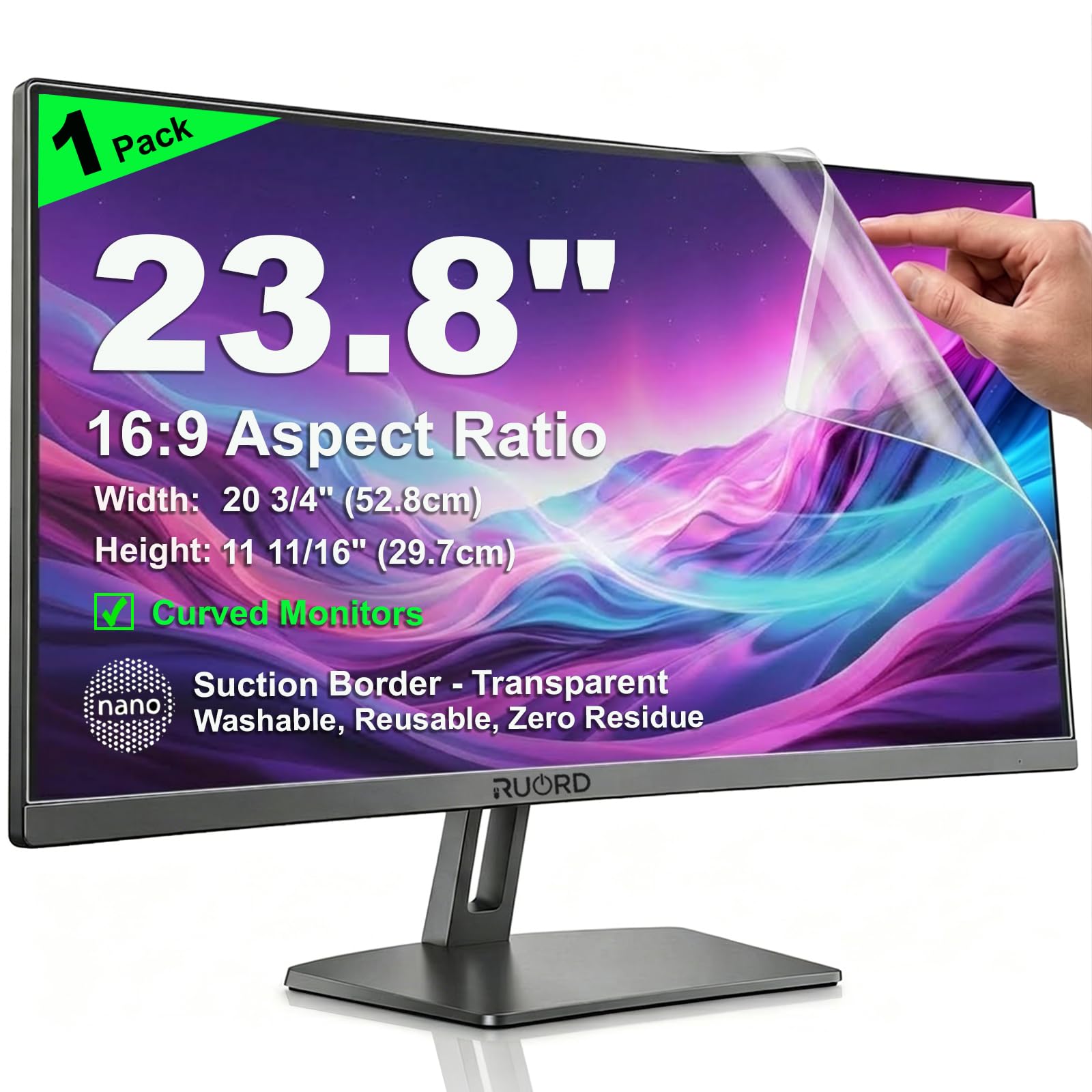Protector de pantalla de luz azul para monitor de computadora de 23.8