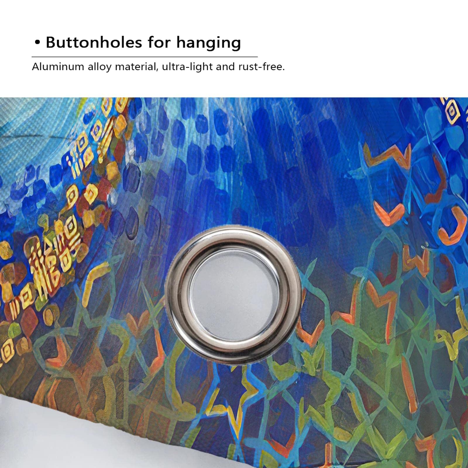 Juegos de Cortinas de Ducha Azules Cortina de Ducha giratoria Sopht para baño Separado Juego de Cortinas de Ducha para Cuartos húmedos y Secos con Ganchos W220xL200cm