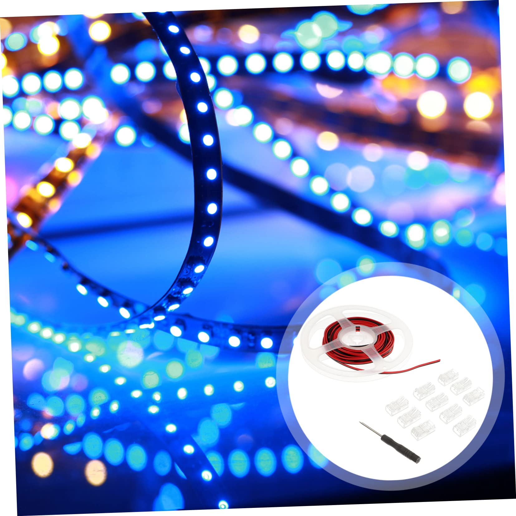 Alipis 4 Sätze LED-Lichtleistenanschluss Klemmenerweiterungsstecker LED-Streifen-Jumper stoßverbinder LED-Streifenanschlüsse Anschlüsse für LED-Lichtleisten Abisolieren Adapter verlängern