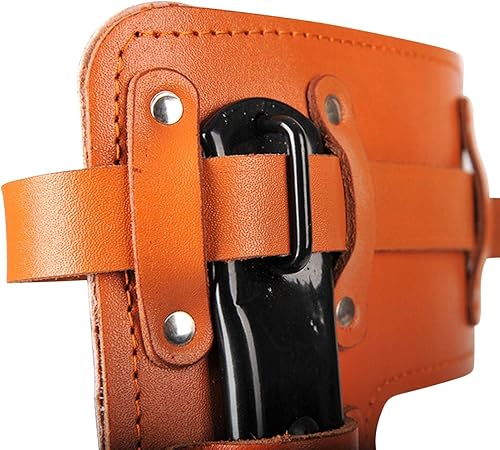 Miniatura 4 de KTTR Picos de escalada de árboles, crampones de herramienta de escalada de árboles, altura ajustable y con correas de cuero de vaca, para