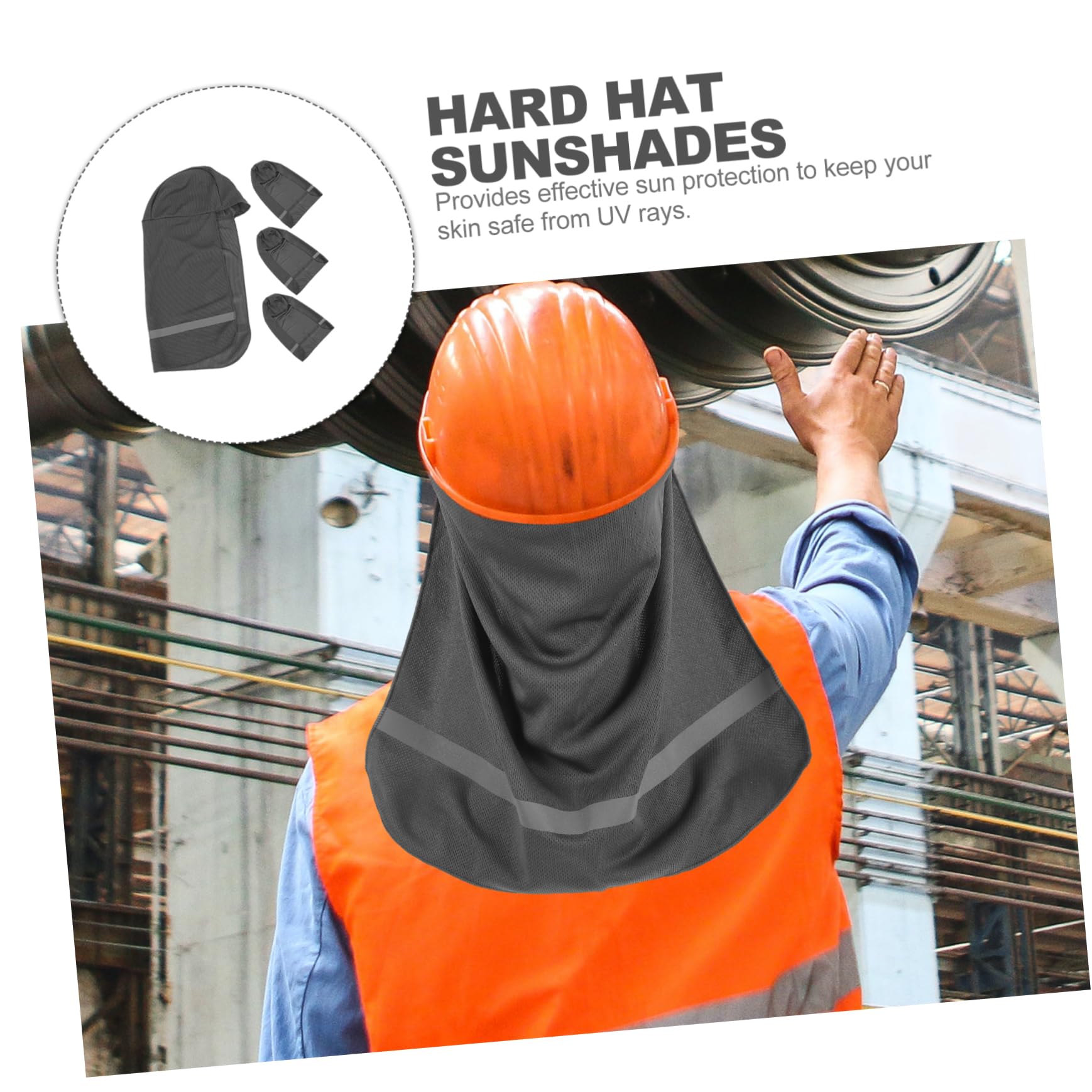 Homoyoyo Visiera Per Casco Di Sicurezza Con Striscia Riflettente Protezione Per Il Collo Protezione Per Cappello Da Protezione Per Attività All'Aperto Fodera Per Cappello