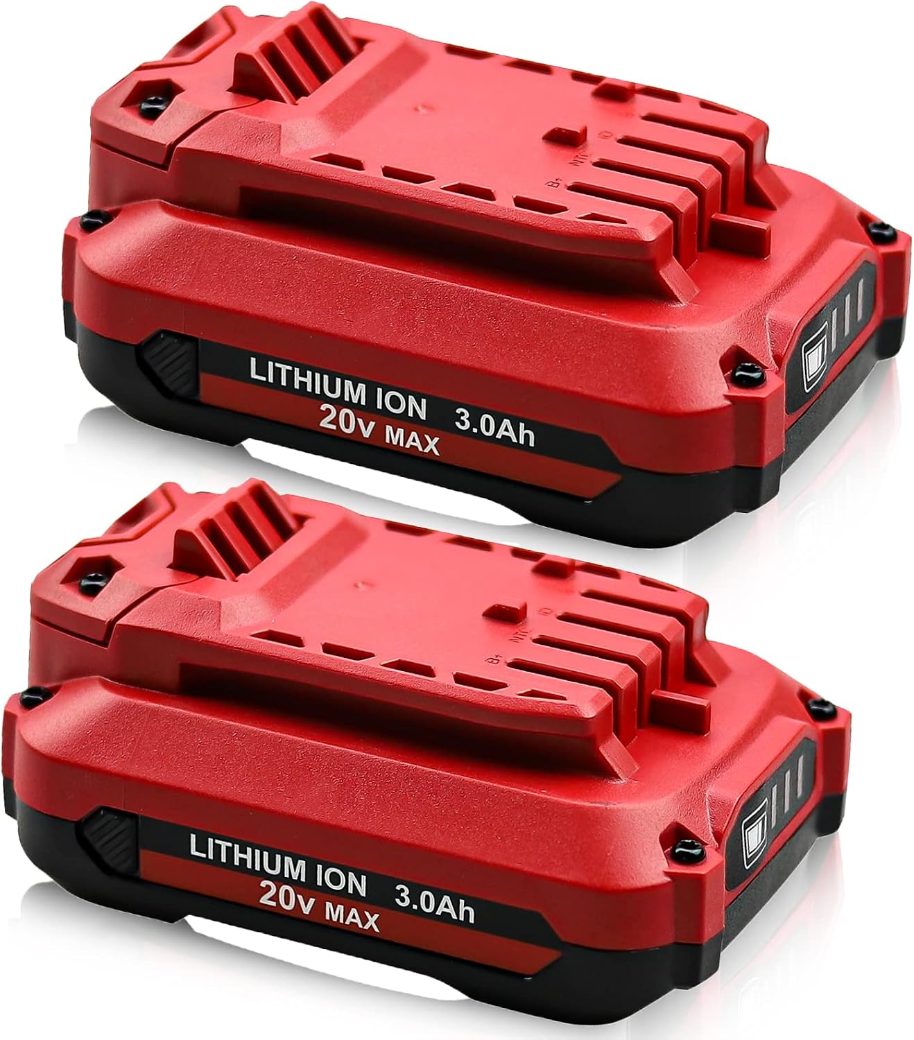 2 Pack 20V 3.0Ah Replacement for Craftsman 20 Volt Lithium Ion Battery Compatible with Craftsman 20V MAX CMCB201 CMCB202 CMCB202-2 CMCB204-2 CMCB205 CMCB206 CMCS500B CMCD700C Cordless Power Tools
