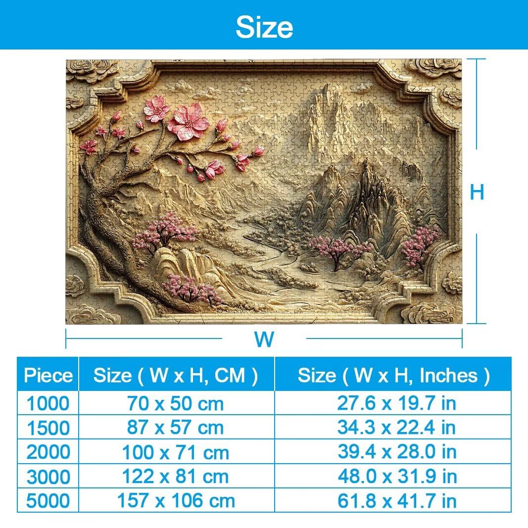 Puzzle 1000 Pezzi, Puzzle Paesaggi per Adulti, Misura: 70x50cm -2470