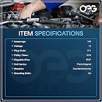 Vista 3 de Piezas de OEG nuevo alternador compatible con Volvo 2001-2006 S40 S60 S80 V40 V70 XC70 XC90 2.4L 2.5L 36050262, 3803645, 8602343, 8602629, 86029