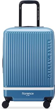 florence by mills Spin Me Away Hardside Expandable Luggage with Spinner Wheels, Zinc Blue, Carry-On 20 Inch