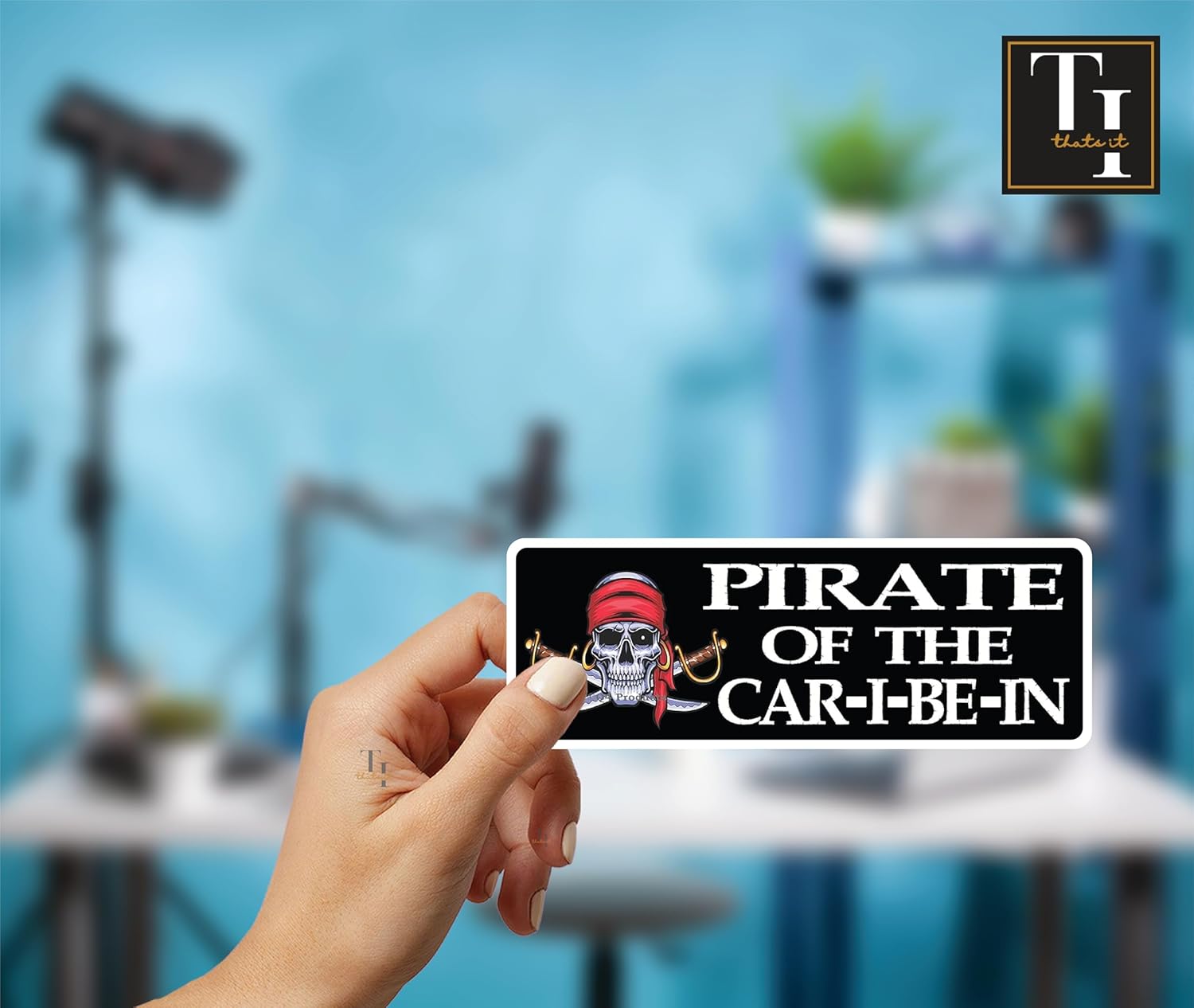 THATS IT! Pirate of The Car I Be in Stickers | Removable Decal Car Bumper | Indoor Outdoor Window Sticker | Vinyl Decal for Laptop, iPad | Waterproof & Long Lasting | TI – 382 - Image 2