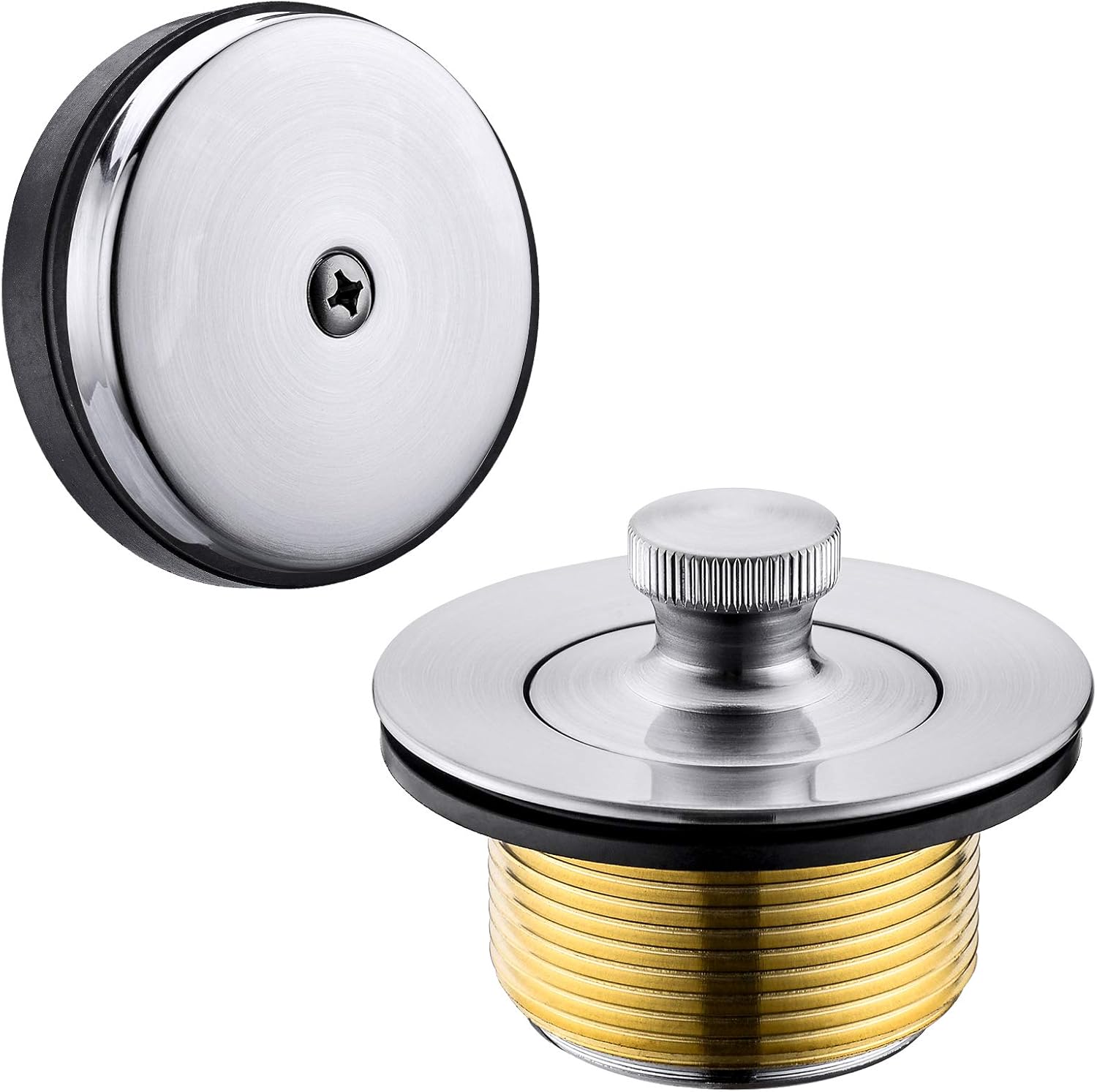 BESTILL Bathtub Drain and Overflow Faceplate, Matte Black - - 